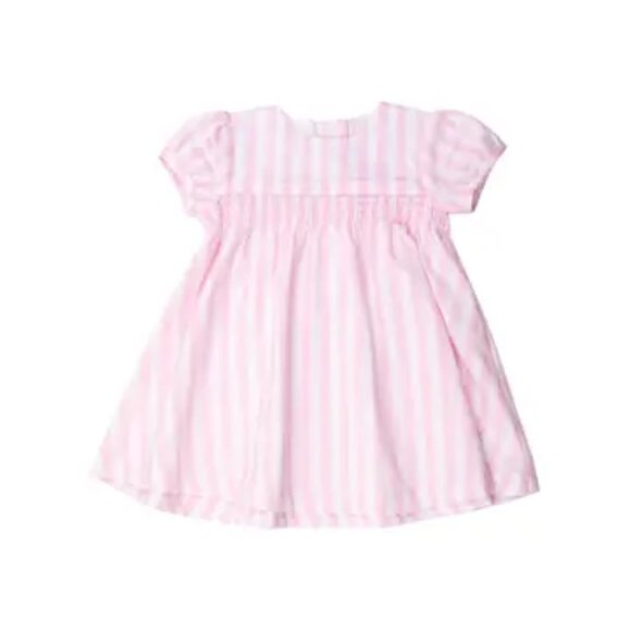 Other - Girl Pink Stripe Smocked Puff Sleeve Dress 🎀